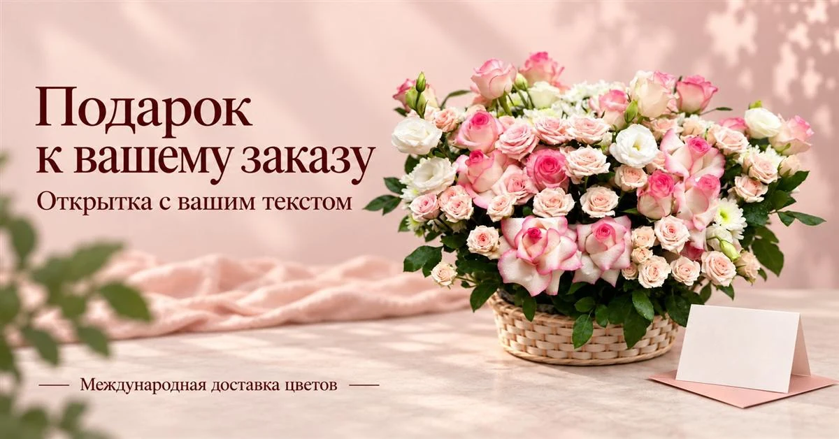 Подарок к вашему заказу. Открытка с вашим текстом