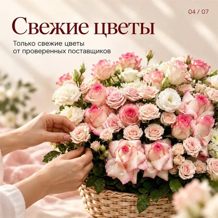 Свежие цветы от проверенных поставщиков